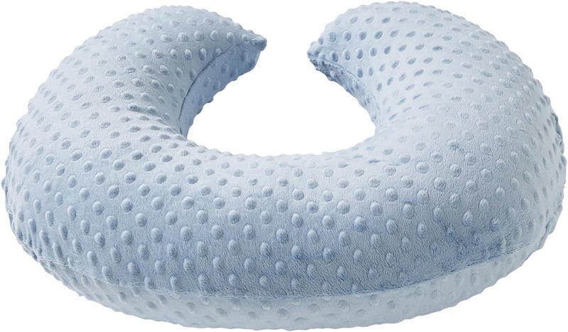 DONOMILO Dots Nursing Pillow Cover, Case Plush Breathable Breastfeeding Pillow Slipcover Fits Nursing Pillow, Super Soft Snug Positioners for Baby Boy Baby Girl (Cloud Blue) - Image 3